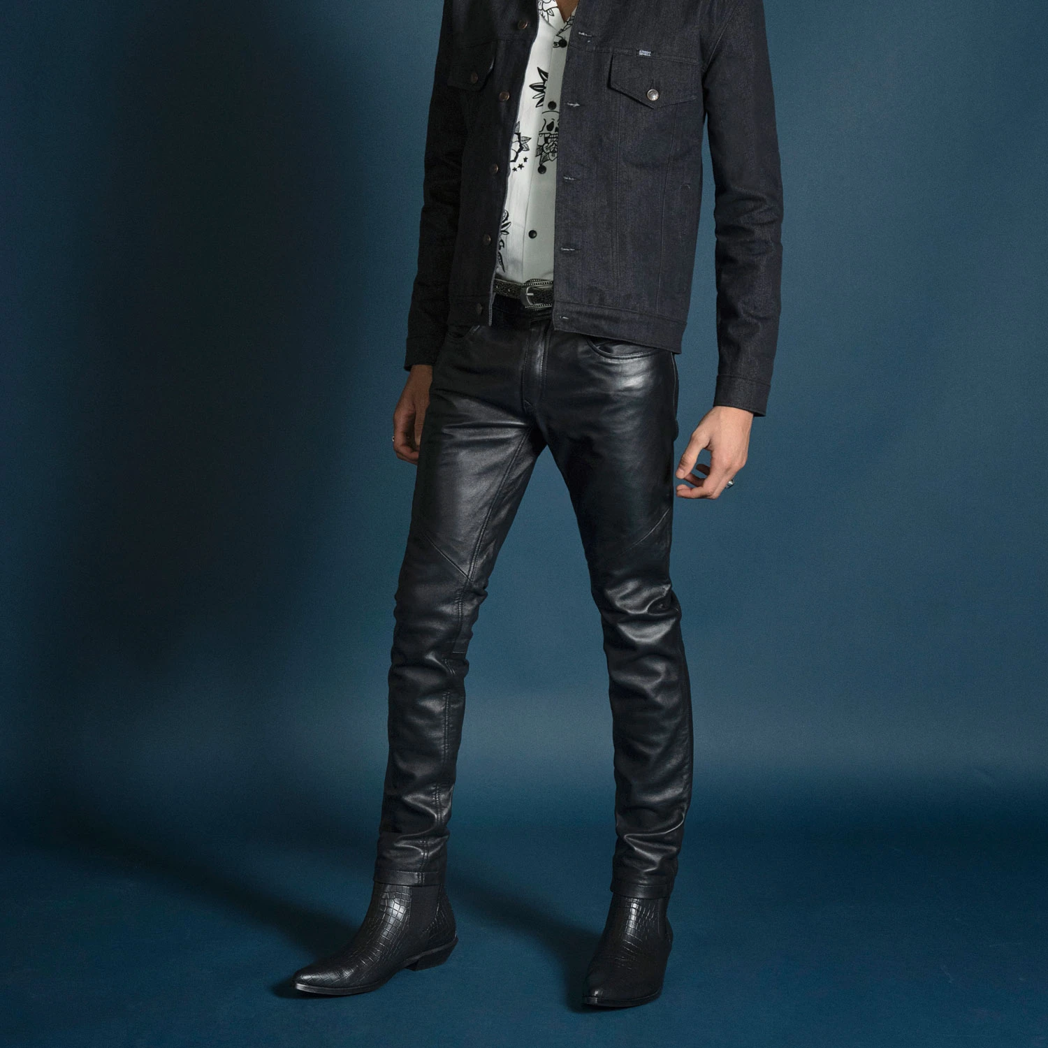 Addison – Black Snakeskin Leather Chelsea Boots (Size 7, 10.5, 11, 13, 14) 7 Addison – Black Snakeskin Leather Chelsea Boots (Size 7, 10.5, 11, 13, 14) - Image 7