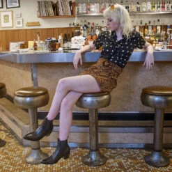 Vegan Addison – Black Faux Leather Chelsea Boots (Size 8, 9) -Straight To Hell Addison Womens Vegan Chelsea Boot