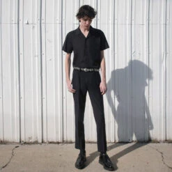 All The Trouble – Black With Gold Piping Shirt (Size XS, L, 2XL, 3XL) 11 All The Trouble – Black With Gold Piping Shirt (Size XS, L, 2XL, 3XL) -Straight To Hell All The Trouble Mens Shirt