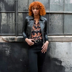 Belmont – Leather Jacket (Size XS, S, M, L, XL, 2XL, 3XL, 4XL, 5XL) -Straight To Hell Belmont Womens Leather Jacket