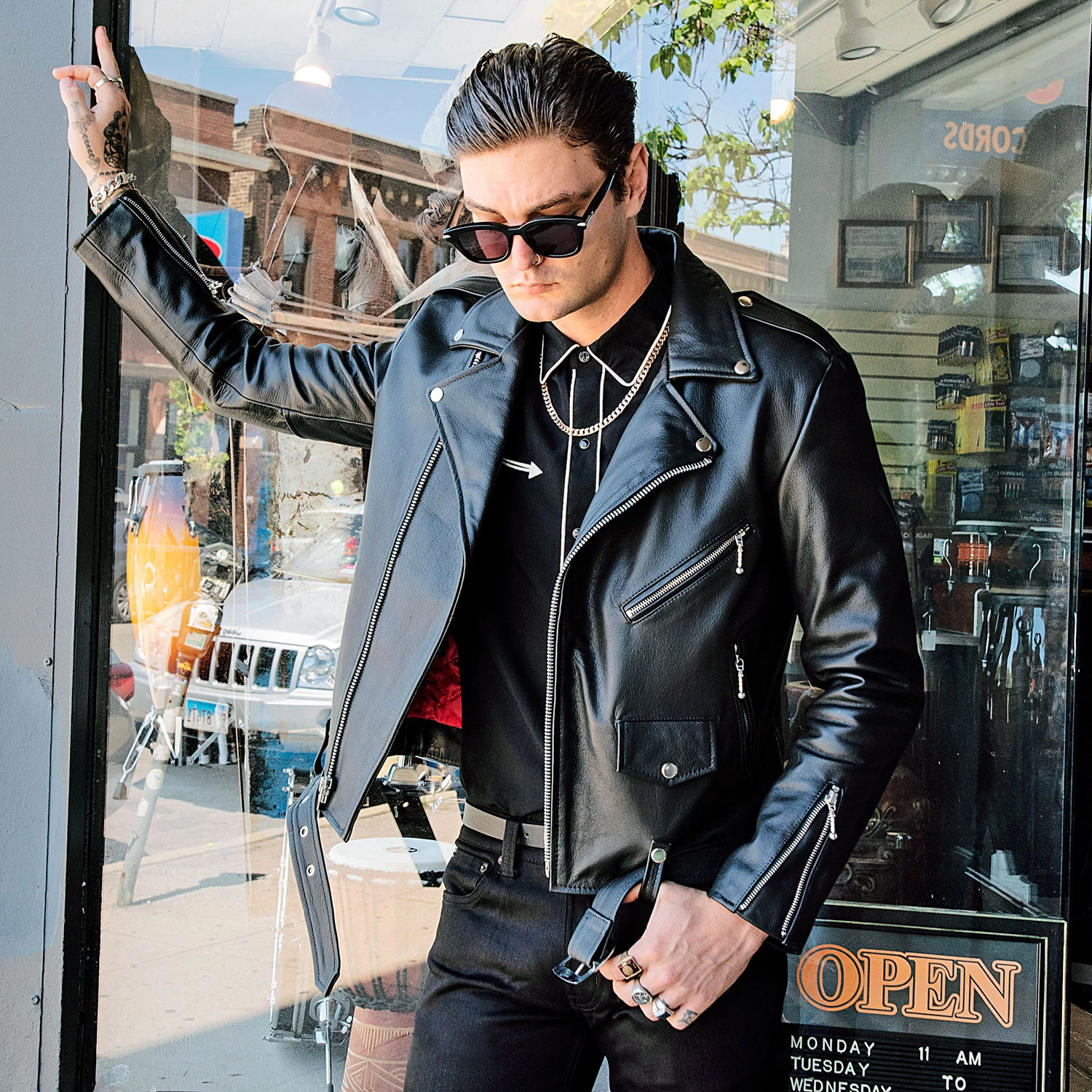 Commando – Black And Nickel Leather Jacket 11 Commando – Black And Nickel Leather Jacket - Image 11