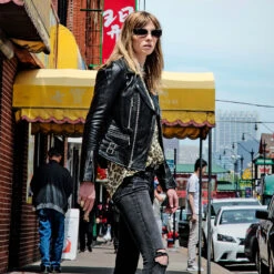 Defector – Black And Nickel Leather Jacket (Size XS, S, M, L, XL, 2XL, 3XL, 4XL, 5XL) -Straight To Hell Defector Nickel Womens Leather Jacket