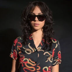 Falcon – Black With Brass Sunglasses -Straight To Hell Falcon Black With Brass Sunglasses