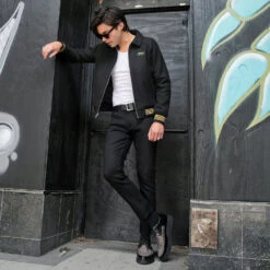 Hawkins – Black And Grey Leather Creepers -Straight To Hell Hawkins Black And Grey 2