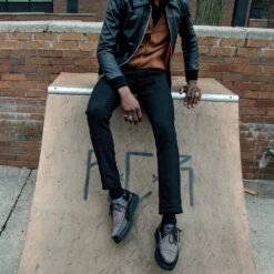 Vegan Hawkins – Black And Grey Faux Leather Creepers 14 Vegan Hawkins – Black And Grey Faux Leather Creepers -Straight To Hell Hawkins Black And Grey Creeper