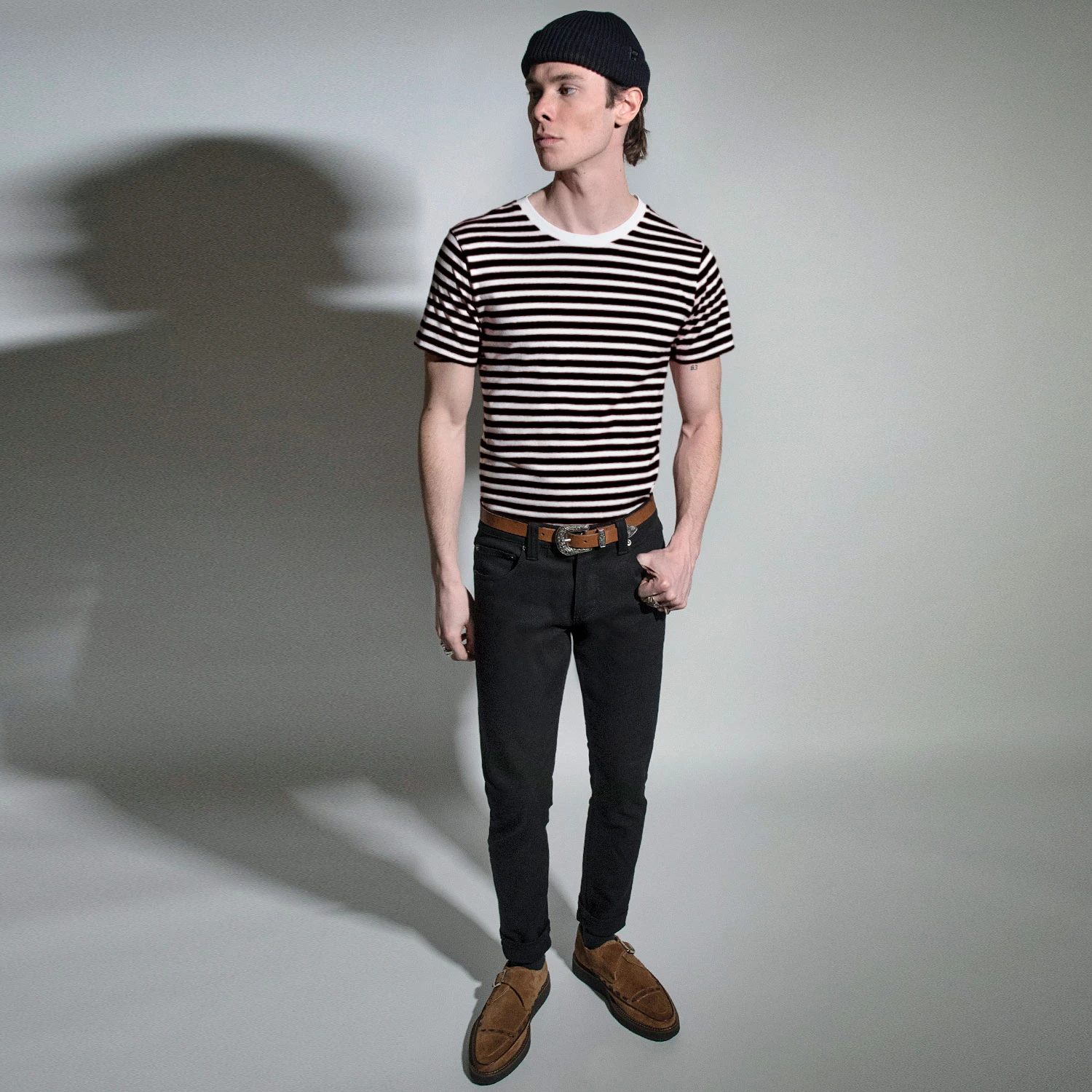 Jasper – White And Black Striped T-Shirt 6 Jasper – White And Black Striped T-Shirt - Image 6