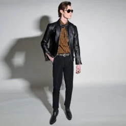 Offender – Leather Jacket (Size 34S, 36S, 36, 38, 44, 52, 54) 19 Offender – Leather Jacket (Size 34S, 36S, 36, 38, 44, 52, 54) -Straight To Hell Offender Mens Leather Jacket