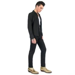 Richards – Gold Leather Zip Boots 15 Richards – Gold Leather Zip Boots -Straight To Hell Ric gol men w 6