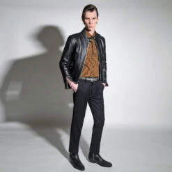 Richards – Black Snakeskin Leather Zip Boots -Straight To Hell Richards Black Snakeskin