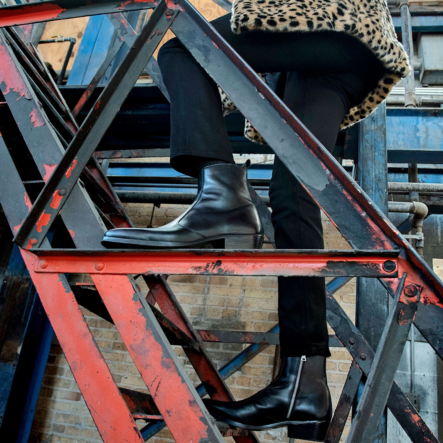 Richards – Black Leather Zip Boots 7 Richards – Black Leather Zip Boots - Image 7