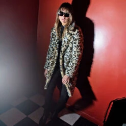 Stevie – Leopard Faux Fur Coat -Straight To Hell Stevie Womens Artificial Fur Coat