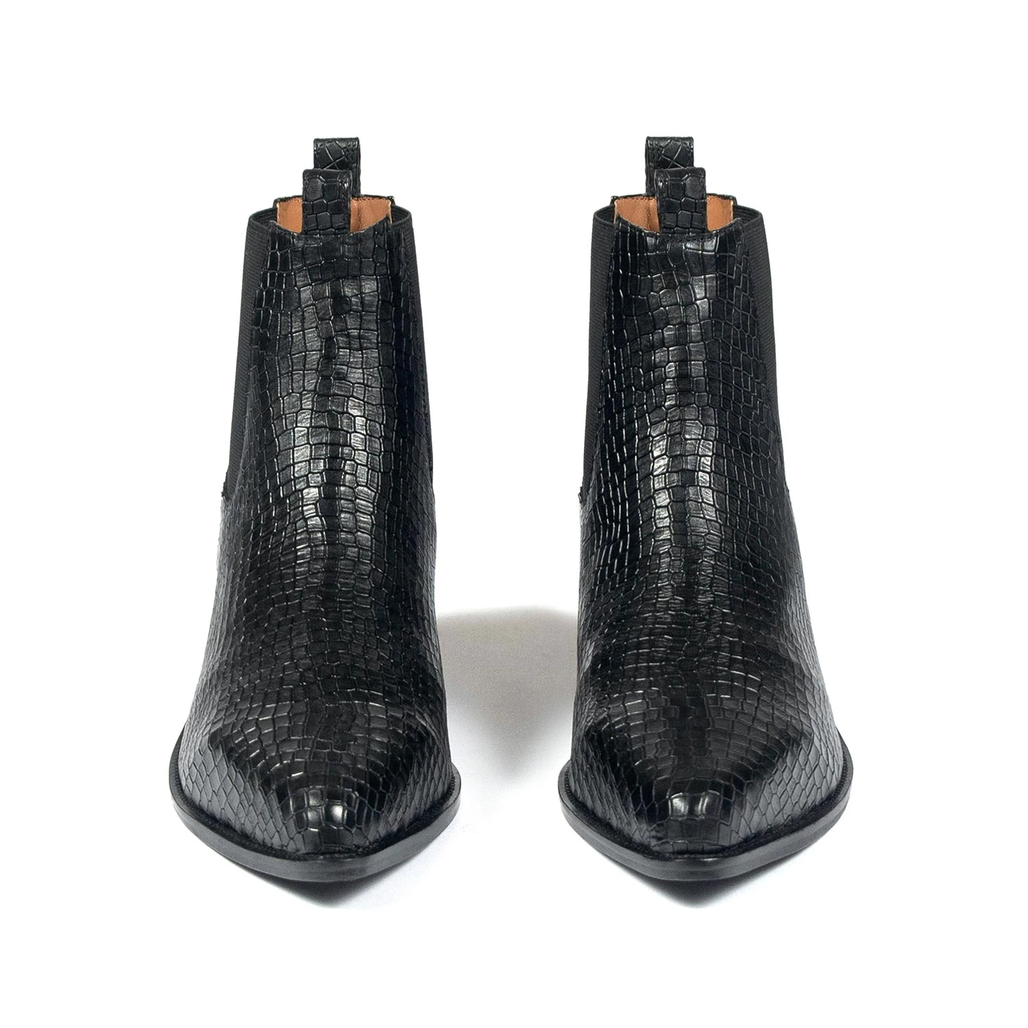 Addison – Black Snakeskin Leather Chelsea Boots (Size 7, 10.5, 11, 13, 14) 4 Addison – Black Snakeskin Leather Chelsea Boots (Size 7, 10.5, 11, 13, 14) - Image 4