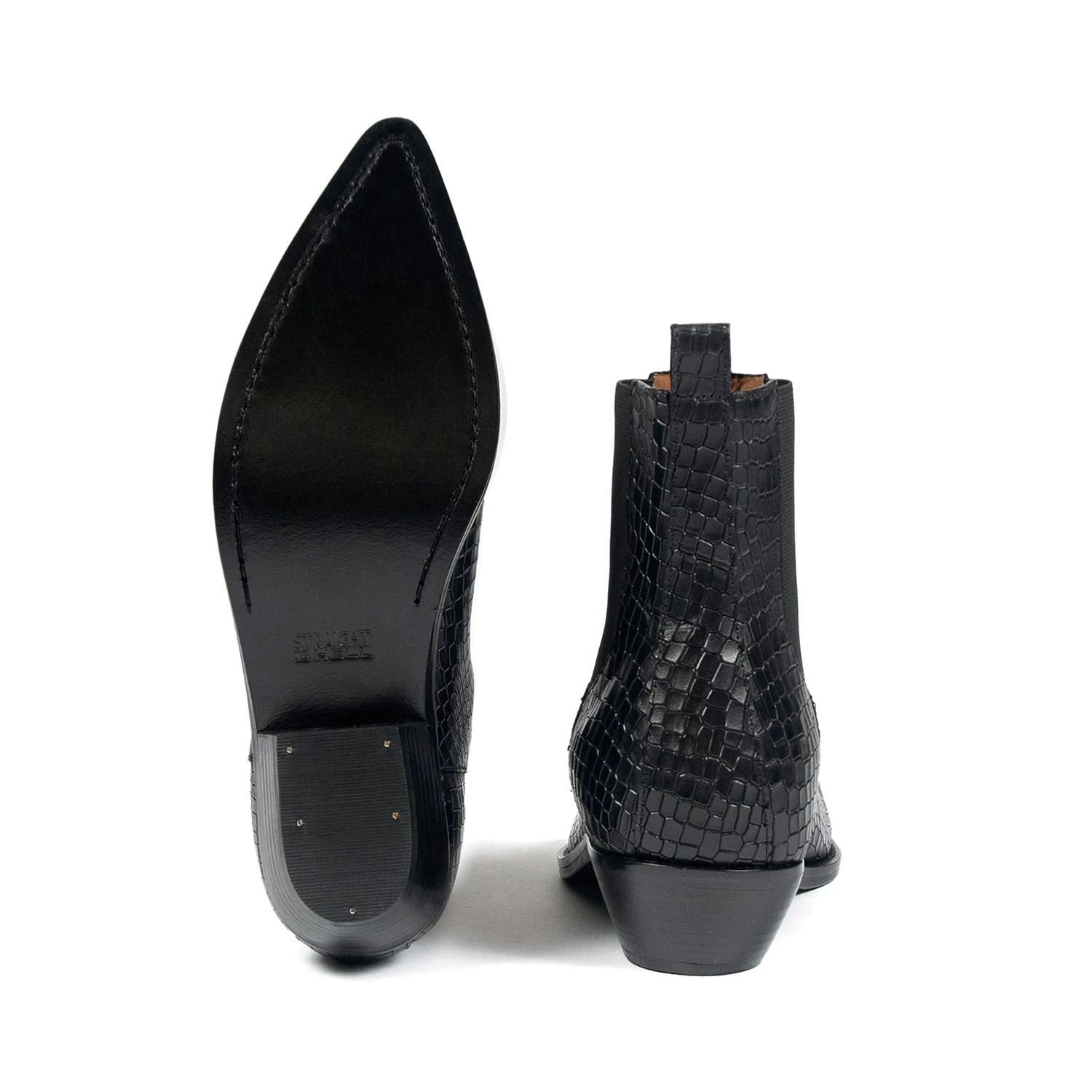 Addison – Black Snakeskin Leather Chelsea Boots (Size 7, 10.5, 11, 13, 14) 5 Addison – Black Snakeskin Leather Chelsea Boots (Size 7, 10.5, 11, 13, 14) - Image 5