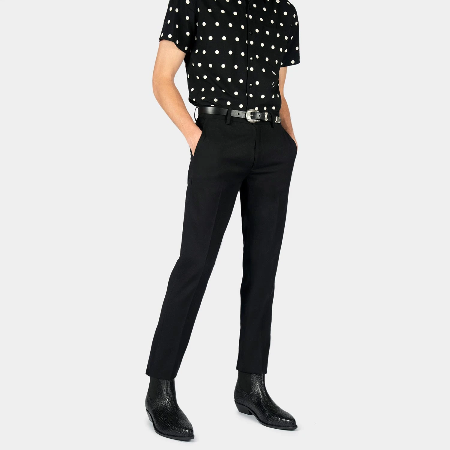 Addison – Black Snakeskin Leather Chelsea Boots (Size 7, 10.5, 11, 13, 14) 6 Addison – Black Snakeskin Leather Chelsea Boots (Size 7, 10.5, 11, 13, 14) - Image 6