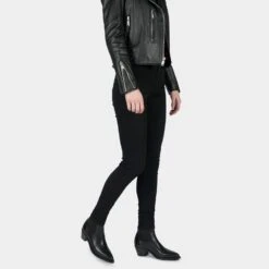 Addison – Black Leather Chelsea Boots -Straight To Hell add blk wom w 6