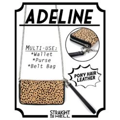 Adeline – Cheetah Leather – 3 In 1 Clutch, Purse, Belt Bag 21 Adeline – Cheetah Leather – 3 In 1 Clutch, Purse, Belt Bag -Straight To Hell ade che w 5