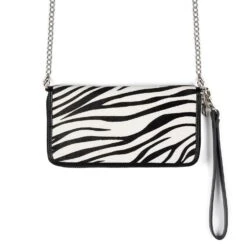 Adeline – Zebra Leather – 3 In 1 Clutch, Purse, Belt Bag