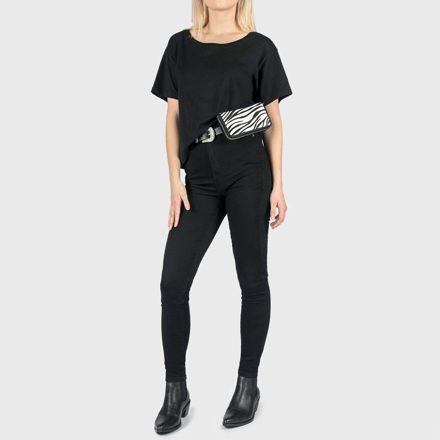 Adeline – Zebra Leather – 3 In 1 Clutch, Purse, Belt Bag 4 Adeline – Zebra Leather – 3 In 1 Clutch, Purse, Belt Bag - Image 4