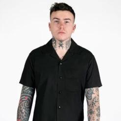 All The Trouble – Black With Gold Piping Shirt (Size XS, L, 2XL, 3XL) 10 All The Trouble – Black With Gold Piping Shirt (Size XS, L, 2XL, 3XL) -Straight To Hell all tro blk gol w 13