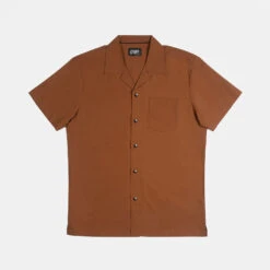 All The Trouble – Brown With Black Piping Shirt (Size S, M, L, 2XL, 3XL, 4XL)