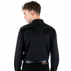 Around Town – Black Fringe Western Shirt 11 Around Town – Black Fringe Western Shirt -Straight To Hell aro tow blk men w 5