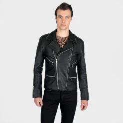 Avenue – Leather Jacket (Size 34S, 34, 36S, 36, 38, 40, 50, 52, 54) 13 Avenue – Leather Jacket (Size 34S, 34, 36S, 36, 38, 40, 50, 52, 54) -Straight To Hell ave men w 4 iggy pop berlin Esther Friedman