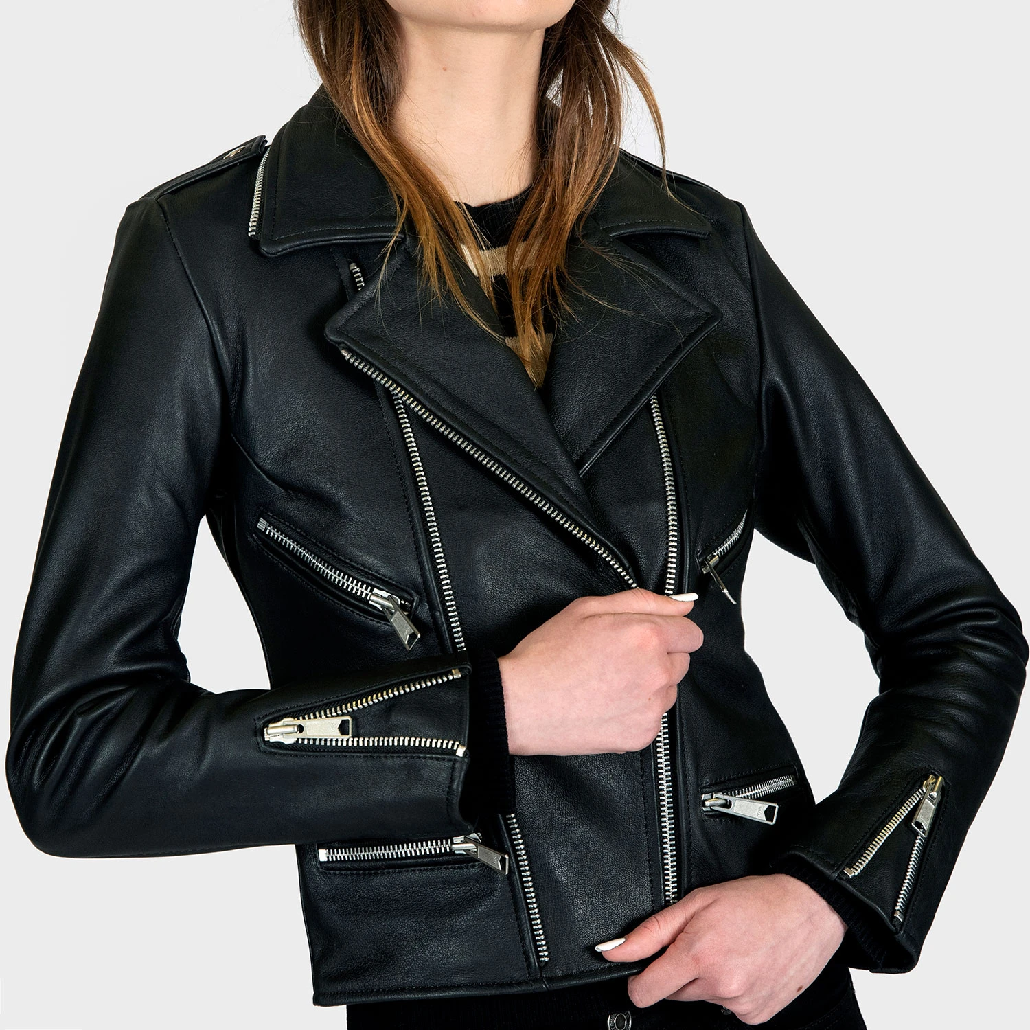 Avenue – Leather Jacket (Size XS, S, M, L, XL, 2XL, 3XL, 4XL, 5XL) 6 Avenue – Leather Jacket (Size XS, S, M, L, XL, 2XL, 3XL, 4XL, 5XL) - Image 6