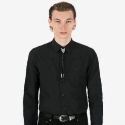 Ballad Of The Fox – Fox Bolo Tie With Onyx Eyes -Straight To Hell bal fox w 4