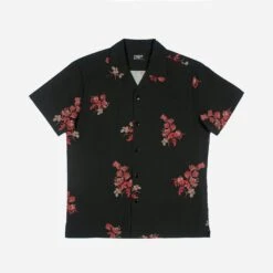 Band Of Roses – Black And Red Floral Print Shirt (Size XS, 4XL)