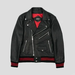 Baron – Black And Red Leather Jacket