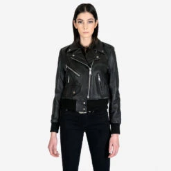 Baron – Black Leather Jacket (Size XS, S, M, XL, 2XL) 12 Baron – Black Leather Jacket (Size XS, S, M, XL, 2XL) -Straight To Hell bar blk wom 2020 w 1