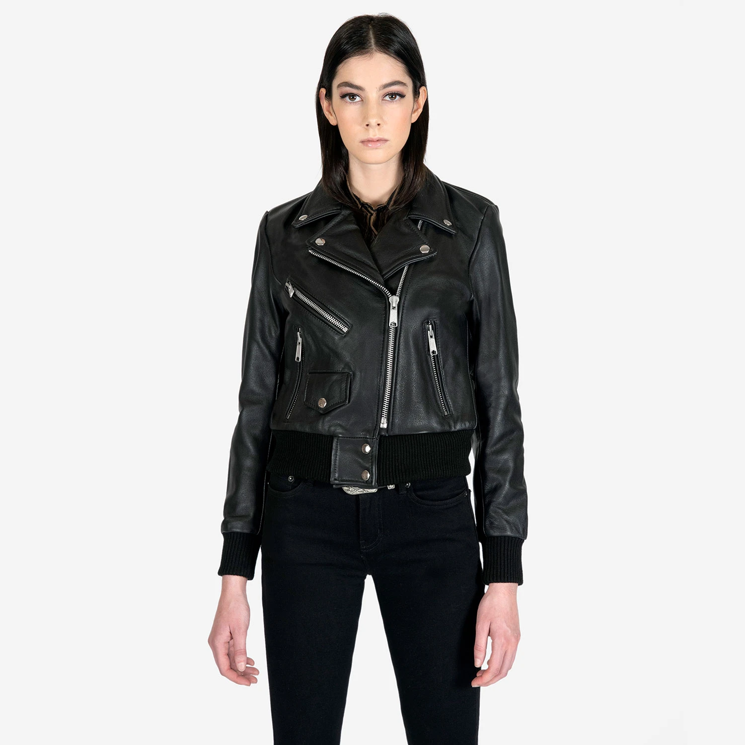 Baron – Black Leather Jacket (Size XS, S, M, XL, 2XL) 4 Baron – Black Leather Jacket (Size XS, S, M, XL, 2XL) - Image 4