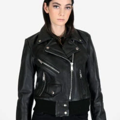 Baron – Black Leather Jacket (Size XS, S, M, XL, 2XL) 13 Baron – Black Leather Jacket (Size XS, S, M, XL, 2XL) -Straight To Hell bar blk wom 2020 w 4
