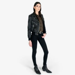 Baron – Black Leather Jacket (Size XS, S, M, XL, 2XL) 14 Baron – Black Leather Jacket (Size XS, S, M, XL, 2XL) -Straight To Hell bar blk wom 2020 w 5