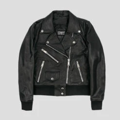 Baron – Black Leather Jacket (Size XS, S, M, XL, 2XL)