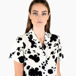 Bella – Cow Print Shirt (Size XS, M) -Straight To Hell bel w 3