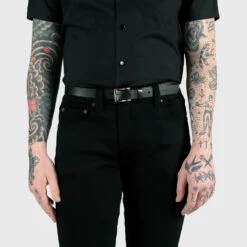 Blaine – Leather Belt -Straight To Hell bla w 3