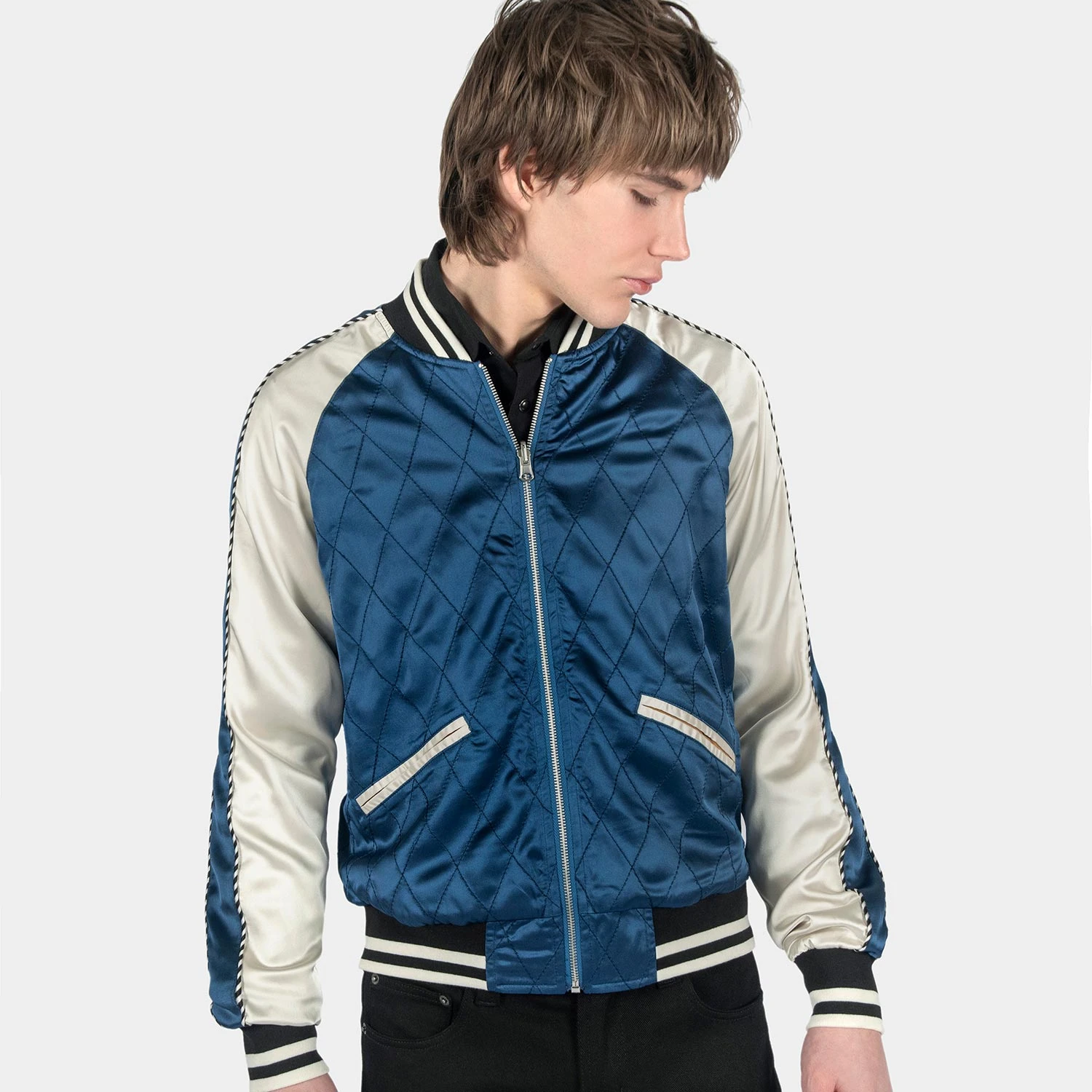 Boogie – Blue And Copper Reversible Souvenir Jacket (Size XS, 4XL) 2 Boogie – Blue And Copper Reversible Souvenir Jacket (Size XS, 4XL) - Image 2