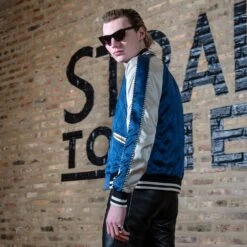 Boogie – Blue And Copper Reversible Souvenir Jacket (Size XS, 4XL) -Straight To Hell boo blu thumb