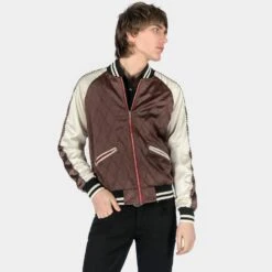 Boogie – Burgundy And Grey Reversible Souvenir Jacket (Size 2XS, XS, S, M, L, 3XL, 4XL) -Straight To Hell boo bur gry w 11