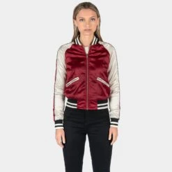 Boogie – Burgundy And Grey Reversible Souvenir Jacket (Size 2XS, XS, S, M, L, 3XL, 4XL) -Straight To Hell boo bur gry w 6