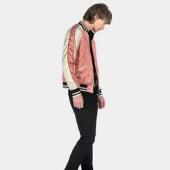 Boogie – Pink And Cream Reversible Souvenir Jacket (Size 2XS, XS, S, M, L, 4XL) 21 Boogie – Pink And Cream Reversible Souvenir Jacket (Size 2XS, XS, S, M, L, 4XL) -Straight To Hell boo pin cre w 2