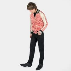 Boogie – Pink And Cream Reversible Souvenir Jacket (Size 2XS, XS, S, M, L, 4XL) 19 Boogie – Pink And Cream Reversible Souvenir Jacket (Size 2XS, XS, S, M, L, 4XL) -Straight To Hell boo pin cre w 4