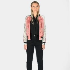 Boogie – Pink And Cream Reversible Souvenir Jacket (Size 2XS, XS, S, M, L, 4XL) 20 Boogie – Pink And Cream Reversible Souvenir Jacket (Size 2XS, XS, S, M, L, 4XL) -Straight To Hell boo pin cre w 5