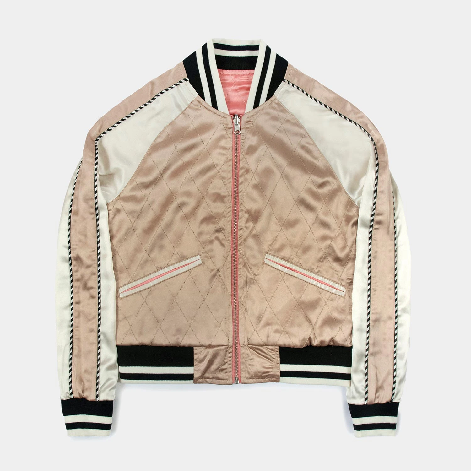 Boogie – Pink And Cream Reversible Souvenir Jacket (Size 2XS, XS, S, M, L, 4XL) 15 Boogie – Pink And Cream Reversible Souvenir Jacket (Size 2XS, XS, S, M, L, 4XL) - Image 15