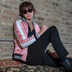 Boogie – Pink And Cream Reversible Souvenir Jacket (Size 2XS, XS, S, M, L, 4XL) -Straight To Hell boo pin thumb