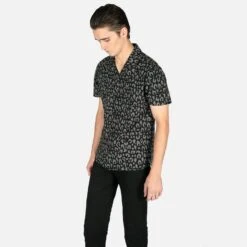 Boss Leopard – Black And Grey Leopard Print Shirt (Size XS, S, XL, 2XL) -Straight To Hell bos lep blk gry w 4
