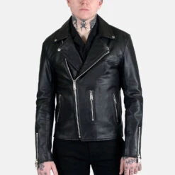 Bristol Lightweight – Leopard Print Lining – Leather Jacket -Straight To Hell bri lig men 2021 w 10