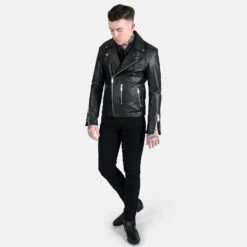 Bristol Lightweight – Leopard Print Lining – Leather Jacket -Straight To Hell bri lig men 2021 w 2 1