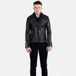 Bristol Lightweight – Leopard Print Lining – Leather Jacket -Straight To Hell bri lig men 2021 w 3 1